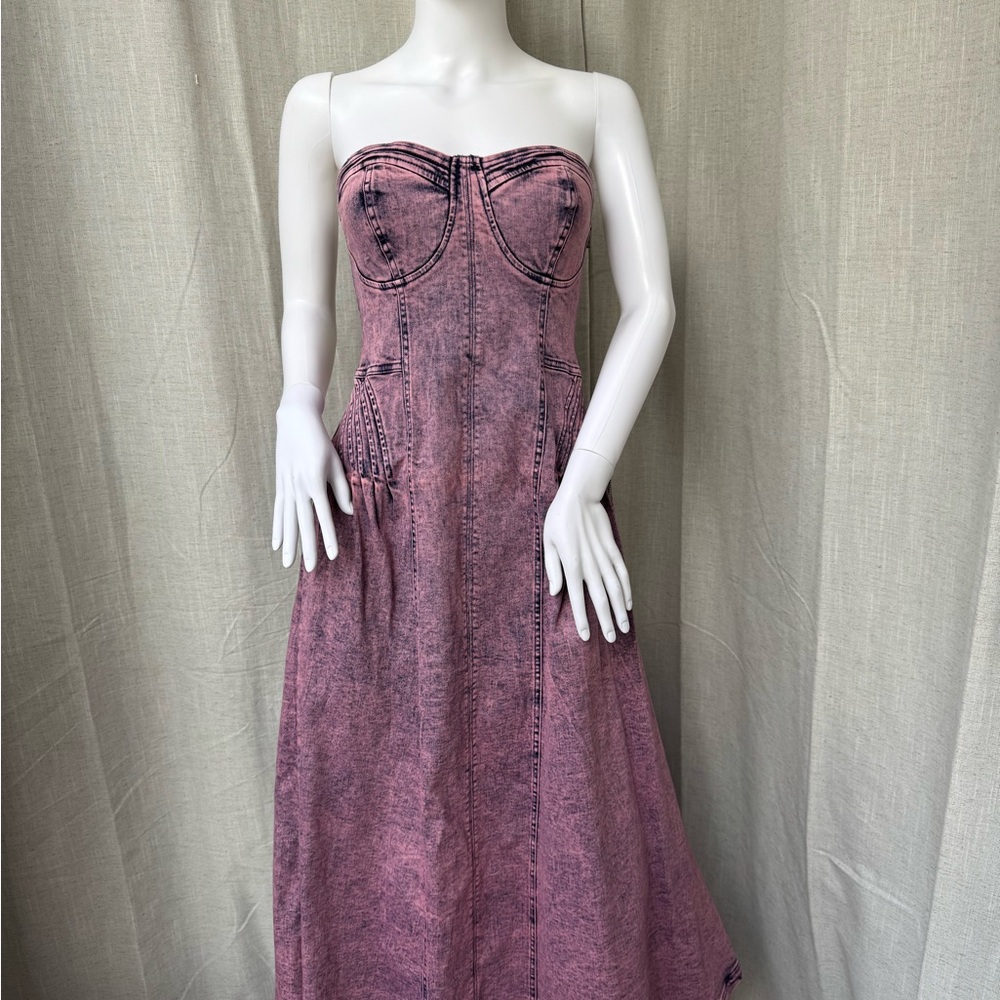 Free People Strapless Pink Dress